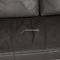 Sofá de tres plazas 6600 de cuero gris de Rolf Benz, Imagen 4