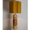 Große Keramiklampe mit Lampenschirm aus Seide von R Houben, 1960er 14