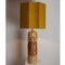 Lámpara grande de cerámica con pantalla de seda hecha a medida de R Houben, años 60, Imagen 14