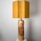 Large Ceramic Lamp with Custom Made Silk Lampshade by R Houben, 1960s 7