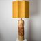 Large Ceramic Lamp with Custom Made Silk Lampshade by R Houben, 1960s, Image 7