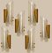Brass and Hand Blown Murano Glass Wall Lights by J.T. Kalmar, 1960s 7