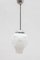 Art Deco Opaline Milk Glass Skyscraper Pendant, Image 2