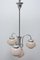 Lámpara de araña Art Déco de tres brazos, años 30, Imagen 3