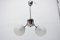 Lámpara de araña Art Déco de cromo y madera, años 30, Imagen 3