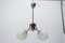 Lámpara de araña Art Déco de cromo y madera, años 30, Imagen 2