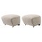 Light Beige Smoked Oak Sahco Zero the Tired Man Footstool from by Lassen, Set of 2, Image 1