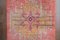 Alfombra de pasillo Oushak turca vintage de lana rosada hecha a mano, Imagen 6