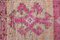 Vintage Turkish Pink Oushak Hand-Knotted Wool Runner Rug 8