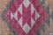 Alfombra de pasillo turca vintage de lana anatolia rosa, Imagen 8