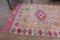 Vintage Turkish Pink Oushak Anatolian Wool Carpet Runner Rug 6