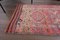 Vintage Turkish Pink Purple Oushak Handmade Wool Runner Rug, Image 6