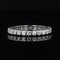 French Modern Wedding Ring in 18K White Gold with Diamonds 4
