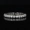 French Modern Wedding Ring in 18K White Gold with Diamonds 8