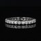 French Modern Wedding Ring in 18K White Gold with Diamonds, Image 8