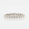 French Modern Wedding Ring in 18K White Gold with Diamonds 9
