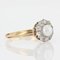 Antique French Daisy Ring with Natural Pearl and Diamonds 8