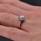 Antiker französischer Gänseblümchen Ring mit natürlicher Perle und Diamanten 9