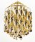 Italienische Mid-Century Spirale Hängelampe aus Messing von Verner Panton, 1960er 1