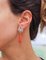 Drop Coral, Diamonds White Gold Dangle Earrings, Set of 2 6