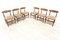 Mesa de comedor extensible Mid-Century vintage de teca y seis sillas de comedor, años 60. Juego de 7, Imagen 3