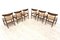 Mesa de comedor extensible Mid-Century vintage de teca y seis sillas de comedor, años 60. Juego de 7, Imagen 8