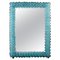Aquamarine Blue Flower Murano Glass Mirror, 1970s, Image 1