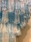 Großer italienischer Tronchi Kronleuchter aus Muranoglas in Blau & Eis 5