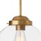 Raw Brass Clear Glass Pendant Globe Ceiling Lamp from Konsthantverk 4