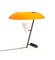 Modell 548 Tischlampe aus brüniertem Messing mit orangenem Schirm von Gino Sarfatti für Astep 10
