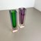 Italian Faceted Murano Glass Sommerso Vases by Flavio Poli, 1970s, Set of 2 5