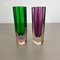 Italian Faceted Murano Glass Sommerso Vases by Flavio Poli, 1970s, Set of 2 14