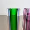 Italian Faceted Murano Glass Sommerso Vases by Flavio Poli, 1970s, Set of 2 8