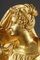 Orologio in bronzo dorato con giovane donna, periodo di restauro, Immagine 7