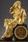 Orologio in bronzo dorato con giovane donna, periodo di restauro, Immagine 5