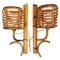 French Rattan & Bamboo Sconces Lantern by Louis Sognot, 1960s 1