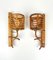 French Rattan & Bamboo Sconces Lantern by Louis Sognot, 1960s, Image 3