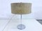 Chrome Stand Cork Screen Table Lamp, 1960s 1