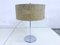 Chrome Stand Cork Screen Table Lamp, 1960s, Image 1