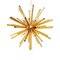 Bernsteinfarbener Triedro Sputnik Kronleuchter aus Muranoglas von Murano Glas 1