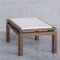 Mid-Century French Side Table in Travertine and Brass 2