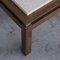 Mid-Century French Side Table in Travertine and Brass 5