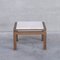 Mid-Century French Side Table in Travertine and Brass 1