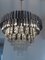 Huge Clear and Black Murano Glass “Triedro” Chandelier from Murano Glass 5