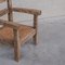 Mid-Century French Primitive Armchair in Oak and Rush 9
