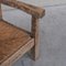 Mid-Century French Primitive Armchair in Oak and Rush, Image 5