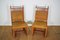 Stühle aus geschnitztem und gedrehtem Holz mit Samtbezügen, 1970er, 2er Set 2