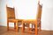 Chairs in Carved and Turned Wood with Velvet Seating, 1970s, Set of 2 3