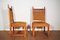 Stühle aus geschnitztem und gedrehtem Holz mit Samtbezügen, 1970er, 2er Set 5