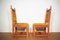 Chairs in Carved and Turned Wood with Velvet Seating, 1970s, Set of 2 4